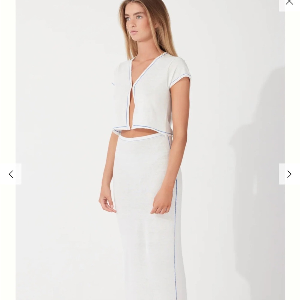 Zulu & Zephyr Milk Contrast Knit Set NWT Skirt and Top - Picture 5 of 10